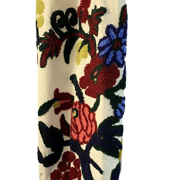 Free People Meadows Embroidered Peasant Top Artsy Hippie Boho Cropped Sz M NEW - Picture 6 of 12